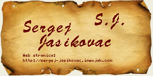 Sergej Jasikovac vizit kartica